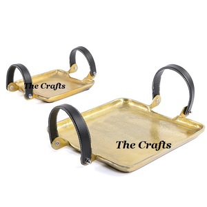 Plateau de service en fer au design magnifique, couleur noire, qualité de luxe personnalisée OEM, plateau pour en-cas, aliments et chocolat - Product Image 2