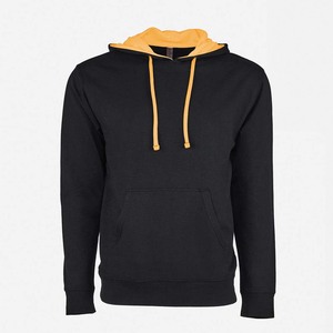 Venta al por mayor Unisex Negro Francés Terry Sudadera con capucha - Product Image 5