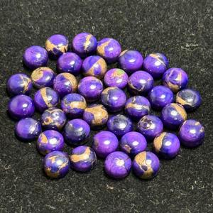 AAA + tamaño personalizado de alta calidad 6X6MM cobre púrpura Natural Kingman turquesa cabujón piedra preciosa suelta para la fabricación de joyas - Product Image 4