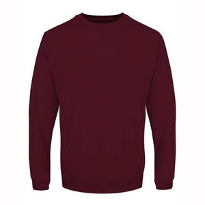 เสื้อสเวตเชิ้ตคอกลมสีแดงสำหรับผู้ชาย ทรงปกติ ผ้าถักเนื้อฝ้าย สวมใส่สบาย สีพื้น เหมาะสำหรับฤดูใบไม้ร่วงและฤดูหนาว ดีไซน์สั่งทำพิเศษสำหรับผู้ชาย - Product Image 4