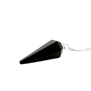 Péndulo de turmalina negra de alta calidad, piedra preciosa de cristal natural, cono facetado, Péndulo de radiestesia para péndulos curativos de Reiki, venta - Product Image 6