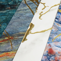 Panneaux décoratifs en acrylique marbré flexible en PMMA de haute qualité, écologiques, légers et durables, service de découpe disponible