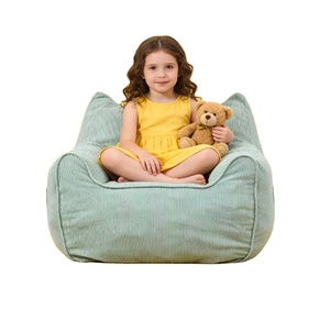 Factory Direct Custom Wholesale Light Green Beanbag <b>Chairs</b> Handrails Simple Casual Kids' Sofas for Bedroom <b>Small</b> Children Babies - Product Image 2