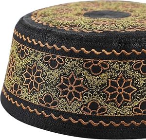 Gorros musulmanes de Color sólido de alta calidad, gorros de oración Ramzan transpirables para adultos, buen diseño, gorros de ganchillo de punto, Taqi Islámico - Product Image 5