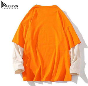 Custom 100%Cotton Crew Neck Heavyweight T-<b>Shirt</b> Double Layers Custom Print Letter Cotton <b>Shirts</b> Fashion <b>Sleeves</b> T <b>Shirt</b> <b>for</b> <b>Men</b> - Product Image 2