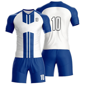 Conjunto de Uniforme de Fútbol Sublimado Personalizado, Verde y Blanco con Patrón Geométrico, Cuello en V, Manga Corta, Absorbe la Humedad, Unisex para Adultos - Product Image 2