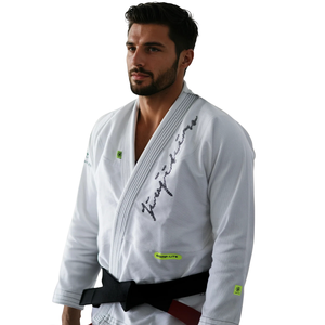 ชุดยูโดบราซิลเลียน จิวยิตสู สีขาว แต่งขอบสีมิ้นท์ 450gsm ผ้าเพิร์ลวีฟ น้ำหนักเบา สำหรับฝึกซ้อม BJJ - Product Image 3