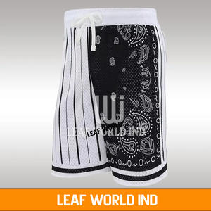 กางเกงขาสั้นผู้ชายสำหรับเล่นยิมวิ่งชายหาด2024ฤดูร้อนกางเกงกีฬาพิมพ์ลายสายฟ้าผ่าทำจากผ้าฝ้ายลายแบบไม่ทอ - Product Image 6