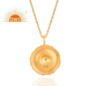 Último diseño 18K chapado en oro diseño floral colgante collar Demi joyería fina para mujer regalo para ella - Product Image 2