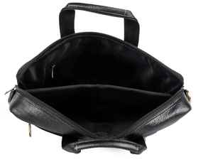 Stylish Black Leather <b>Laptop</b> <b>Tote</b> <b>Bag</b> Durable Materials <b>for</b> Luggage Making - Product Image 4