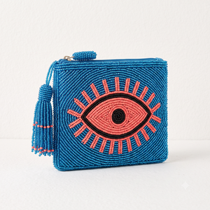 Colorful Seed Beads Beaded Embroidery <b>Mini</b> Coin <b>Pouch</b> Elegant Beaded Seed Beads Coin <b>Pouch</b> With Stylish Design - Product Image 3