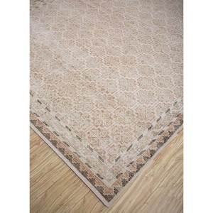 พรมขนสัตว์ถักมือ Erbe สีเบจและสีน้ำตาล ลายเหรียญตรา ขนาดใหญ่ สำหรับห้องนั่งเล่น ใช้ในบ้าน-GS-08(Cs-02) - Product Image 2