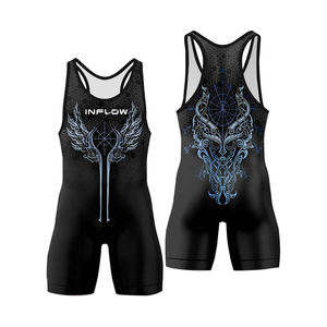 Logo personnalisé unisexe adulte/junior Jiu Jitsu Kimono une pièce moulant lutte Singlet MMA unisexe vêtements d'arts martiaux - Product Image 5