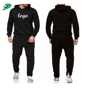 Costume de sport d'hiver pour hommes avec logo personnalisé Ensembles de pantalons de survêtement et de sweat à capuche grande taille Survêtement de mode avec pantalon - Product Image 3