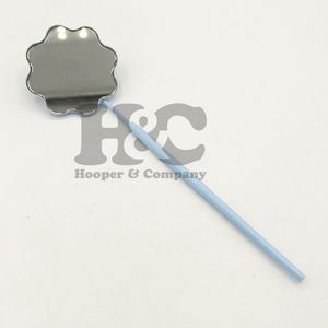 กระจกแต่งหน้าซาลูนแบบยั่งยืนด้ามจับถอดได้กรอบสแตนเลสแข็งลายดอกไม้สไตล์ใหม่กระจกแบบส่วนตัวใหม่ - Product Image 6