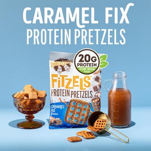 Lenny & Larry's FITZELS <b>Protein</b> Pretzels [Caramel Fix] – 8 x 3oz Bags - Product Image 3