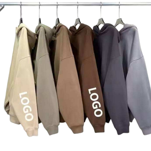 เสื้อฮู้ดถักโอเวอร์ไซส์ผ้าฝ้าย100% อย่างยั่งยืนสำหรับสวมใส่สบายๆของผู้ชายและผู้หญิง - Product Image 2