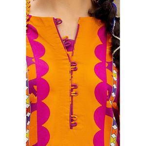 Conjunto de Traje de 3 Piezas para Mujer, Sin Costuras, de Pana Bordada, con Dupatta de Algodón Estampado, CD-42008 - Product Image 6