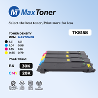 Cartouche de toner MaxToner TK8158 TK-8158 compatible avec l'imprimante Kyocera ECOSYS M8228cidn, haute capacité, directement de l'usine