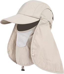 Casquette de baseball de pêche à séchage rapide avec couvre-cou respirant et masque facial protection solaire UV réglable pour les voyages et l'aventure - Product Image 1