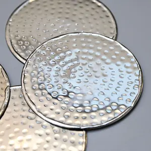 Posavasos de bebidas de metal duradero grabado de la mejor calidad para fines promocionales y de regalo con textura martillada a bajo precio - Product Image 6