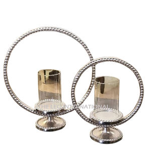 Home Lighting Decoration Shiny Polished <b>Candle</b> Holder Aluminum Metal Base <b>Square</b> Shape <b>Candle</b> Holder - Product Image 4