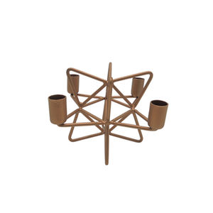 Home & Christmas Party Lighting Customized Iron Metal <b>Advent</b> <b>Candle</b> Holder Rectangle Shape Black & Gold Finished for - Product Image 5