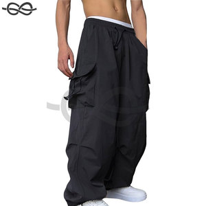 Pantalon cargo baggy pour homme, pantalon cargo parachute décontracté, pantalon harem ample avec poches, pantalon baggy tendance pour le streetwear - Product Image 3
