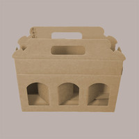 10 boîtes rigides en carton ondulé Avana 190x60H120mm en matériaux recyclés avec poignée pour l'emballage alimentaire de 3 pots de crème