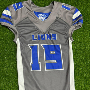 Maillot de football américain personnalisé de haute qualité, sergé, couleur unie, respirant, ensembles grande taille, antibactérien en spandex/polyester - Product Image 2