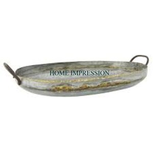 ถาดเสิร์ฟโลหะชุบสังกะสีเคลือบอาหารปลอดภัยปรับแต่งได้ในราคาประหยัดสำหรับตกแต่งบ้านและสวน - Product Image 2