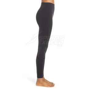 Leggings de yoga sur mesure de style nouveau, couleur personnalisée, taille élastique unie, leggings pour femmes de haute qualité fabriqués au Pakistan - Product Image 4