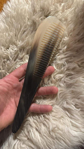 หวีเขาควายธรรมชาติทำมือสำหรับดูแลเส้นผมและจัดแต่งทรงผมหวีเขาควายขัดเงาสำหรับแต่งทรงผมและแต่งทรงผม - Product Image 5