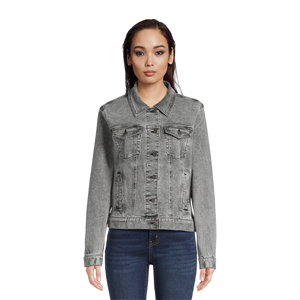 Veste en jean tissée pour femmes grande taille de luxe pour la saison hivernale, design personnalisé, lavée, décontractée, coupe ajustée, respirante, écologique - Product Image 2