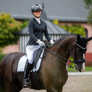 Tapis de selle équestre anglais élégant doublure douce structure respirante conception matelassée durable soutien confortable pour les chevaux - Product Image 3