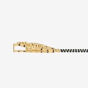 Colliers pour femmes en or 14 carats avec mangalsutra et diamants de laboratoire ronds et marquise - Product Image 3
