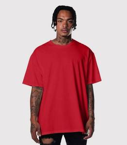 Camiseta personalizada de algodón rojo para hombre OEM DTG impresa colección Primavera Verano para hombres ropa informal unisex camisetas - Product Image 1