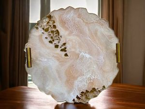 ถาดเสิร์ฟอีพ็อกซี่เรซินทำจากกระบวนการแฮนด์เมดของใช้จำเป็นสำหรับห้องครัวในบ้านร้านอาหารโรงแรม - Product Image 6