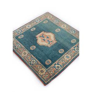 Tapis en laine noué à la main Nuray Blue, motif médaillon et oriental, pour la maison, le couloir, le salon, la chambre - Pae-1252, taille 9x12, pour adolescents - Product Image 2