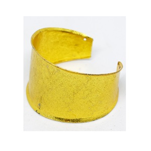 Meilleures ventes : Bracelet manchette en laiton massif martelé au design original pour femmes, avec motif barre marbrée et turquoise - Product Image 3