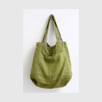 Sac fourre-tout en lin écologique vert pour femmes, taille personnalisée, poignée en corde, fermeture à glissière, OEM/ODM accepté, Zed Aar Exports