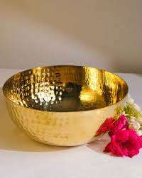 Bol à chocolat martelé en laiton poli plaqué or et argent Caractéristique de voyage écologique - Product Image 2