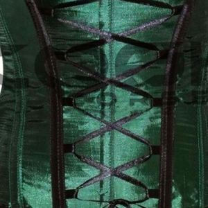 Corset en satin avec lacets sur le devant et ruban décoratif - Product Image 4