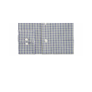 Camicia da Uomo 100% Cotone a Quadri Collezione Club Room Maniche Lunghe con Bottoni Casual Antipiega in Popeline 6XL Colori Verde Oliva/Blu Navy - Product Image 3