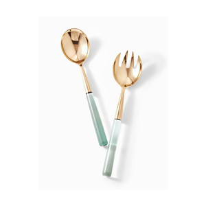 ชุดเสริฟสลัดสแตนเลสสตีลสุดหรูพร้อมชุดเสิร์ฟสลัดแบบแบนสีดำโบราณสำหรับบ้านและโรงแรม - Product Image 5