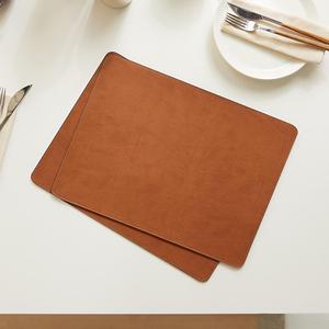 Set de table en cuir véritable de luxe, lavable, écologique, pour restaurant, table à manger, imperméable, antidérapant, résistant à la chaleur, LPM-0029 - Product Image 3