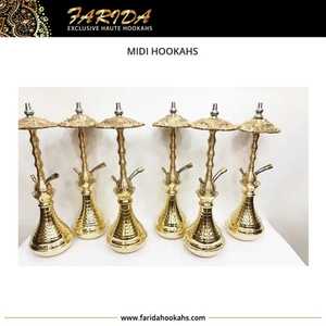 Juego de Narguile Farida Tradicional Egipcio de Latón Macizo de Primera Calidad, de un Solo Nivel, Grabado a Mano, con Acabado Lacado - Product Image 5
