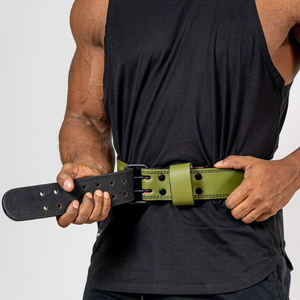 เข็มขัดหนังวัวสำหรับเล่นยิมเข็มขัดเทรนเนอร์พร้อมคันโยกปรับแต่งได้โลโก้สำหรับใช้ในฟิตเนส - Product Image 6