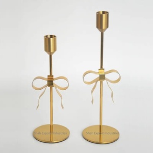 Bow knot Design Metal Taper <b>Candle</b> <b>Holder</b> for Home Wedding Christmas Tabletop Decor Black Tapered <b>Candle</b> <b>Holders</b> - Product Image 4
