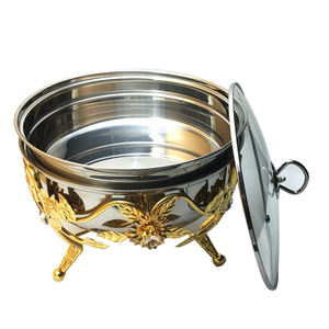 Réchaud en métal au design royal pour le dîner de mariage et la fête d'anniversaire Produit le plus vendu pour le service de traiteur - Product Image 6